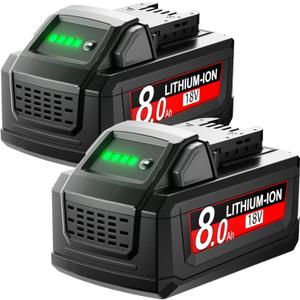 Replacement for Milwaukee M18 Battery Lithium XC 8.0Ah Compatible with Milwaukee 18V 48-11-1815 48-11-1820 48-11-1840 48-11-1850 48-11-1860 Cordless Tools Garage Outdoor Professional 2pack