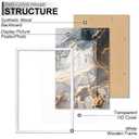Fxojyvo 24x36 Picture Frame White Engineered Wood Wall Hanging