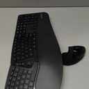 Perixx Periduo-605, Wireless Ergonomic Split Keyboard and Vertical Mouse Combo, Adjustable Palm Rest and Membrane Low Profile Keys, Black, US English Layout (11633)