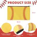Eccliy 20 Pcs Softball Makeup Bags Bulk Team Gifts Softball Cosmetic Bag Accessories for Women Toiletry Zipper Pouch Travel Canvas Gifts Stuff for Team Players Party