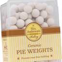 Mrs. Anderson's Baking Ceramic Pie Crust Weights, 135 Count, Natural Stoneware, For Blind Baking Pie Crusts And Tart Shells With Even Baking Results