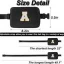 2 x Belt Bag Crossbody Bags for Girls Women,Mothers Day Gifts for Mom from Daughter,Birthday Gifts for 8 9 10 11 12 13 Year Old Girl,Small Waist Packs Kids Fanny Pack,Initial White A,Black Bag