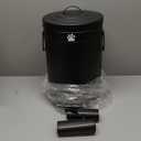 Dog Poop Trash Can Outside, 12L/3.1Gal Metal Dog Waste Trash Can with Lid, Foot Pedal, Waste Container with 40 Bags, Pet Poop Bucket with Lid Soft Close for Pet, Round Black Can