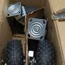 Casters Wheels, Heavy Duty Casters Set of 4 Load 1300lbs with Brake, Locking Swivel Plate Caster, Industrial Castor Wheels for Workbench, Cart, Trolley, Wagon and Shelves (4.10/3.50*4)