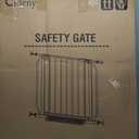 34" Extra Tall Baby Gate for Stairs, Auto Close Stroller Friendly Dog Gate Indoor for Doorways, Pressure Mounted 29"-45" Wide Baby Gate, Easy Walk Through Gate for Children & Pets, White