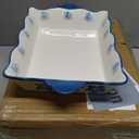 Casserole Dish, 9x13 Baking Dish, Nonstick Ceramic Baking Pan with Handles, Blue Flower Lassagne Pan, Oven Safe