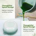 8 Pcs Matcha Whisk Set, Ceramic Matcha Japanese Tea Set Includes 16oz Bowl, Whisk and Holder, Bamboo Scoop and Spoon, Scoop Rest, Sifter and Towel, Green Glaze Making Kit for Tea Lovers