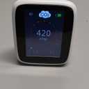 CO2 Monitor Carbon Dioxide Detector, 5-in-1 Indoor Air Quality Monitor, Portable CO2 Tester with Alarm, Tester for Carbon Dioxide, Temperature & Humidity, CO2 Sensor for Grow Tents, Bedroom, Home (White)