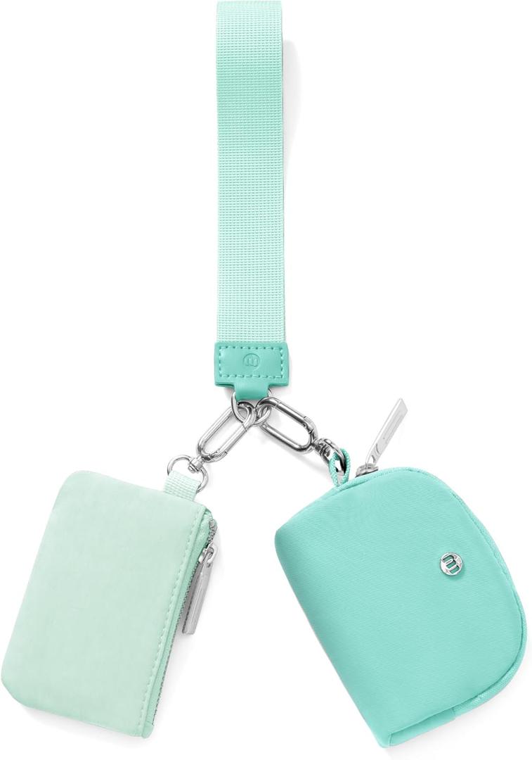 Mum's Memory Mini Zip Around Wristlet Wallets for Women -KeyChain Wallet with Detachable Dual Pouch Wristlet -Key Chain Coin Purse Small Wallets