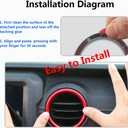 4 PCS Air Conditioning Outlet Trim Cover Aluminum Alloy AC Vent Decoration Ring Center Console Dashboard Interior Accessories Compatible with Wrangler JL 2018-2023 Gladiator JT 2020-2023 (Red)