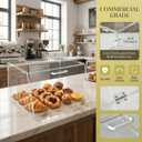 Stackable Bakery Display Case Acrylic Pastry Counter Top Display Box Organizer Storage Container for Bagels, Bread 14.96" x 6.50" x 12.01" Slanted Door with 2 stainless steel hinges