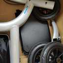 3 Wheels Rollator Walker for Seniors, Foldable Lightweight Walker with Detachable Tray and Storage Bag, Invisible Brake Line, 6 Levels Height Adjustable, 10'' Front Wheels