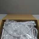 HOMLAND 3-in-1 Bedside Commode Chair with Sturdy Dual-Crossbar Support Construction, Stable Portable Commode Toilet with 7.5Qt Potty Bucket, 350 Lbs Bedside Commodes for Seniors, Silver