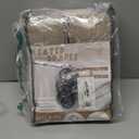 Pinch Pleated Farmhouse Burlap 90 Inch Curtains for Bedroom 2 Panels Set, Natural Linen Blend Country Semi Sheer Light Filtering Drapes with Back Tab Dining Room Burg 40x90 Inches Long Windows Curtain