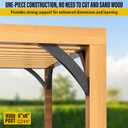 Aecxm 4"4" 45Angle Support Brackets Heavy Duty for gazebos, Decks, porches, Log Cabins and Other Wood Frame Degree Angle Pergola 4''x4'' 2-Bracket