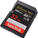 SANDISK 32GB Extreme PRO SDHC UHS-I Memory Card - C10, U3, V30, 4K UHD, SD Card - SDSDXXO-032G-GN4IN