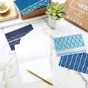 Hallmark Blank Cards Assortment, Geometric Silver Foil (40 Note Cards with Envelopes)