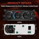 599-212 HVAC Control Module A/C Heater Climate Panel Switch Compatible with Dodge Ram 1500 2500 3500 2002-2005 & Dakota 2001-2004, Replaces# 55055905AA 55055905AD 55056246AA