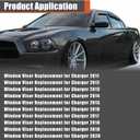 labwork Window Visors Shade Sun Rain Guards Cover Wind Vent Deflector Acrylic Black Replacement for SRT 2011 2012 2013 2014 2015 2016 2017 2018 2019 2020