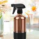 Bontip Glass Spray Bottle with Silicone Sleeve Protection, Amber Glass Spray Bottle Set for Window Cleaner Aromatherapy Facial Hydration Watering Flowers Hair Care 2 Pack/16 oz (Black & Brown)