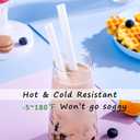 Extra Wide Bamboo Fiber Boba Straws 12mm, 200 Pack Biodegradable Nature Planted Based Jumbo Smoothis Straw, Compostable Milkshake Straws, Perfect Alternative to Plastic Straw, 12*230mm
