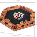 AMEROUS Upgraded 1-6 Players Shut The Box Dice Game, Wooden Board Table Math Game with 16 Dice for Kids Adults, Family Classroom Home Party or Pub