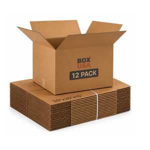 BOX USA Moving Boxes Large 20"L x 20"W x 15"H, 12-Pack - Corrugated Cardboard Box for Packing, Shipping and Storage