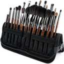 Makeup Brush Holder Waterproof Portable Makeup Brush Organizer Travel Case Stand Up Cosmetic Brush Storage Bag Handheld Makeup Bag for Travel (1 Pcs)