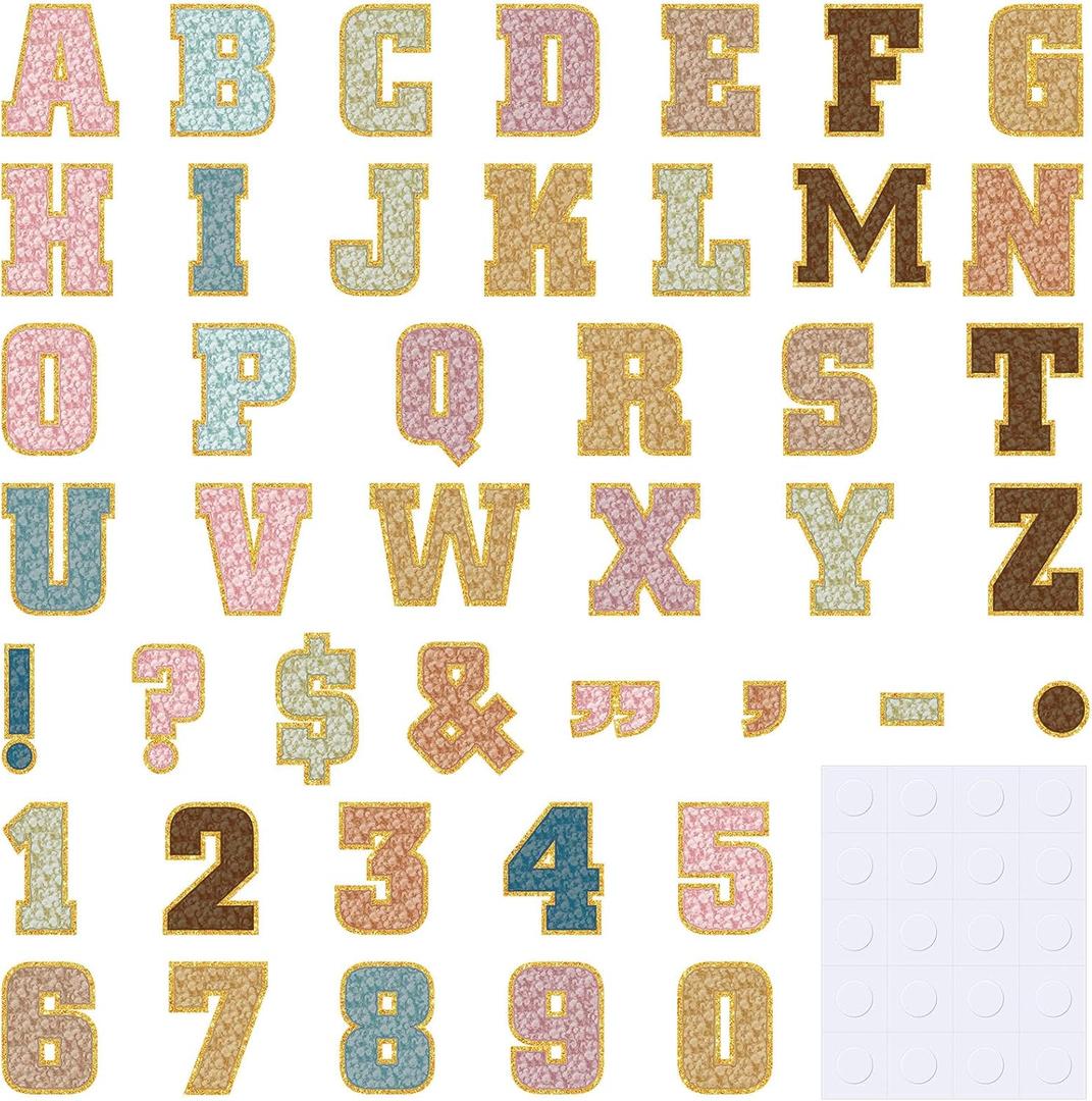 176 Pcs 7 Inch Large Bulletin Board Alphabet Letters and Numbers with 340 Pcs Adhesive Dots, Big Paper Letters Cutouts for Classroom School Bulletin Board Chalkboard Decor(Retro)