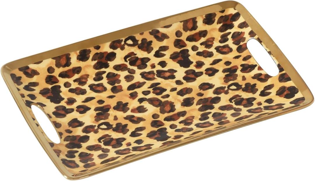 Pampa Bay Animal Print Small Tray, 12" x 7.5" x 1" Tall