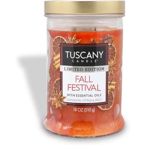Tuscany Candle Fall Festival: Cinnamon & Clove Scented Fall Candle, 18 oz