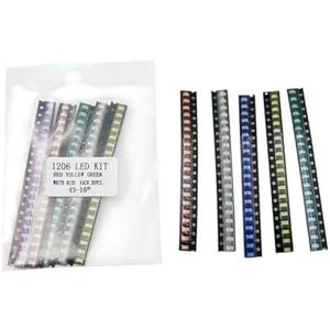 5 Colors X20pcs =100pcs 1206 SMD LED Light Package Red White Green Blue Yellow 1206 Led Kit New for Arrival 2025 High for Quality