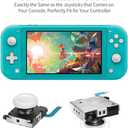 Joystick Replacement for Switch Lite 19 in 1 OEM Analog Stick Thumbstick Parts Repair Tool Kit Accessories with Y00 Triwing Screwdriver, Thumb Caps, Tweezers for OLED JoyCon Joy Con Controller