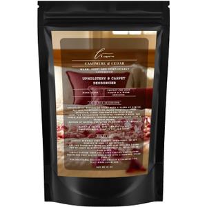 Cashmere Cedar Carpet Freshener Powder: Powerful Odor Eliminator for Home, Upholstery Deodorizer, Carpet Deodorizer, Pet Urine, Cat Litter Box - Cashmere Cedar Fragrance. (16 Ounce (Pack of 1))
