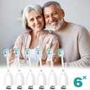 Aoremon Replacement Toothbrush Heads Compatible with Philips sonicare E-Series, 6 Pack Replacement Brush Heads Come with Caps