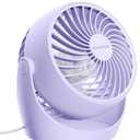 Gaiatop Desk Fan, 5-Inch Portable Electric Table Desktop Air Circulator Fans, Small but Powerful with 3 Speed 360° Adjustable Tilt for Cooling Home Dorm Office Bedroom Bathroom Kitchen, Purple