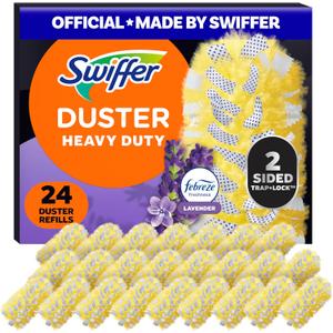 Swiffer Dusters Heavy Duty, Multi-Surface Duster Refills for Cleaning, Lavender, 24 Count (4 Packs of 6)