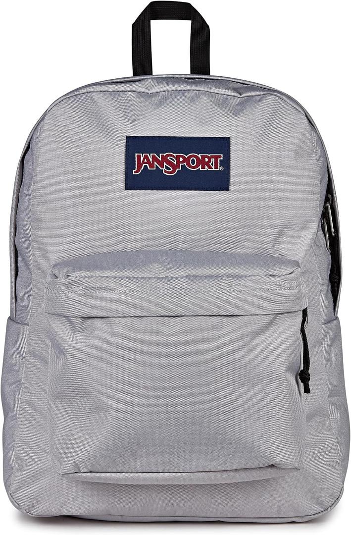 JanSport SuperBreak One Backpack - Durable, Lightweight Bag with 1 Main Compartment, Front Utility Pocket with Built-in Organizer, Premium Backpack, Grounded Grey, One Size