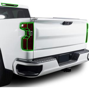 BOGAR TECH DESIGNS Full Rear Taillight Reflector Sidemarker Tint Kit Compatible with Chevy Silverado 2019-2025, Dark Smoke