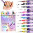 12 Colors Nail Art Marker Pens Set, Nail Markers for Nail Art, Suitable for Nail Art, Nail Painting, And Artistic Decorations; Suitable for Both Children And Adults. (12 Colors)