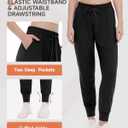 GAYHAY Joggers for Women with Pockets - Womens Sweatpants Lightweight Yoga Lounge Pants for Athletic Workout Gym Running (Black, L)