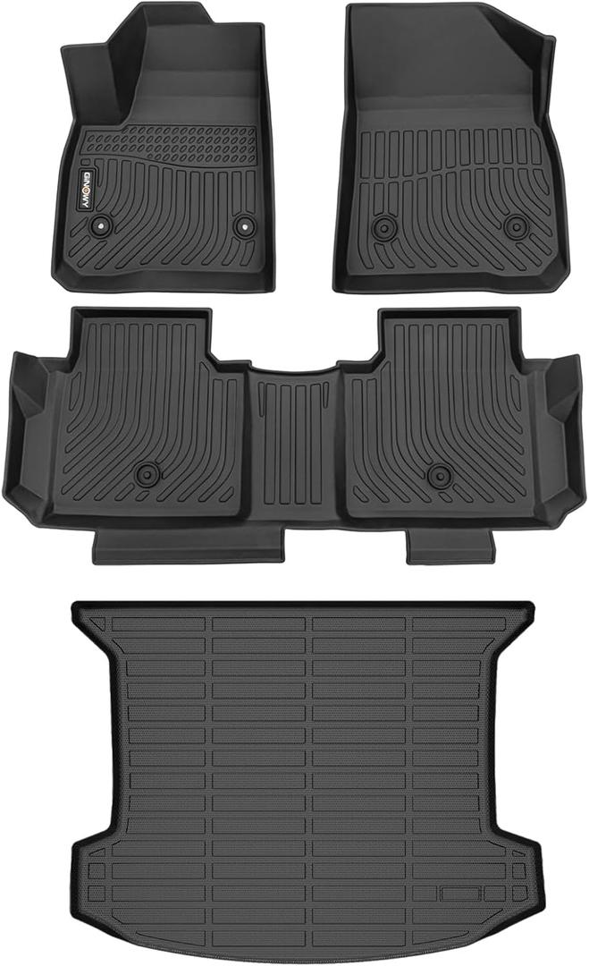 GINOWY-Floor Mats & Cargo Liner for Cadillac XT5 2017-2025,TPE All Weather Floor Mats for Cadillac XT5 XT5 Car Mats, XT5 Cargo Mat Trunk Mat, XT5 Car Accessories