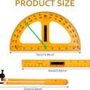 MotiMind 1 Set Large Mathematics Teaching Kit Including 1 Pcs Jumbo Teaching Ruler 1 Pcs Large Protractor 1 Pcs Geometry Compass Big Geometry Measurement Tool for Teacher Classroom Black Board