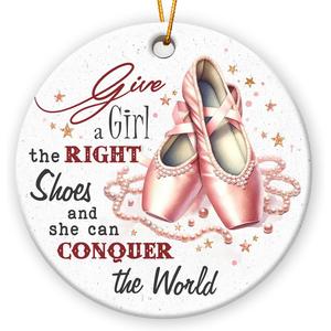 Ballerina Christmas Ornament 2025 - Ballet Gifts for Girls, Women, Daughters, Dancers, Ballet Ornaments for Hanging Christmas Decorations, Ceramic Ornaments Dance Teacher Gifts