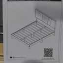 Novilla Full Bed Frame Upholstered Platform Full Size Bed Frame with Adjustable Headboard, Strong Weight Capacity, No Box Spring Needed, Easy Assembly, Grey