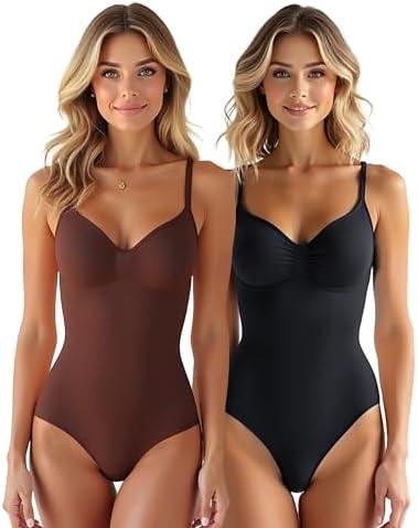 LUXURY-VITA Slimming Shapewear Bodysuit For Women Tummy Control Snatched Waist Sculpting Body Shaper For Postpartum& Wedding, Medium