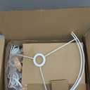 ELYONA Wood Tripod Floor Lamp for Living Room, Nordic Standing lamp with 3 Color Temperatures LED Bulb Included & Beige Linen Shade, Footswitch, Tall lamp for Bedroom, Office, Study Room, Natural Wood