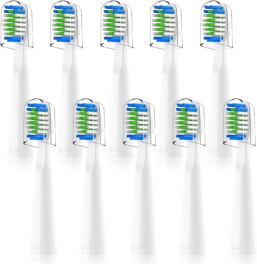 Compatible with Bitvae D2 Electric Toothbrush Replacement Heads, for Bitvae D2 Electric Toothbrush,10 Pack (White)