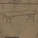 Elevon Folding Table, 8 Feet Heavy Duty Fold-in-Half Utility Table Indoor Outdoor for Camping, Picnic, Party