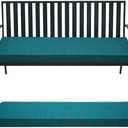 AONETOZ Outdoor Bench Cushion,Olefin Fabric Bench pad for Outdoor Furniture with Removable Cover,Rain-Proof and Fade Resistant for Garden Settee Porch Pads with Ties,42 x 18/48 x 18/59 x 18inch